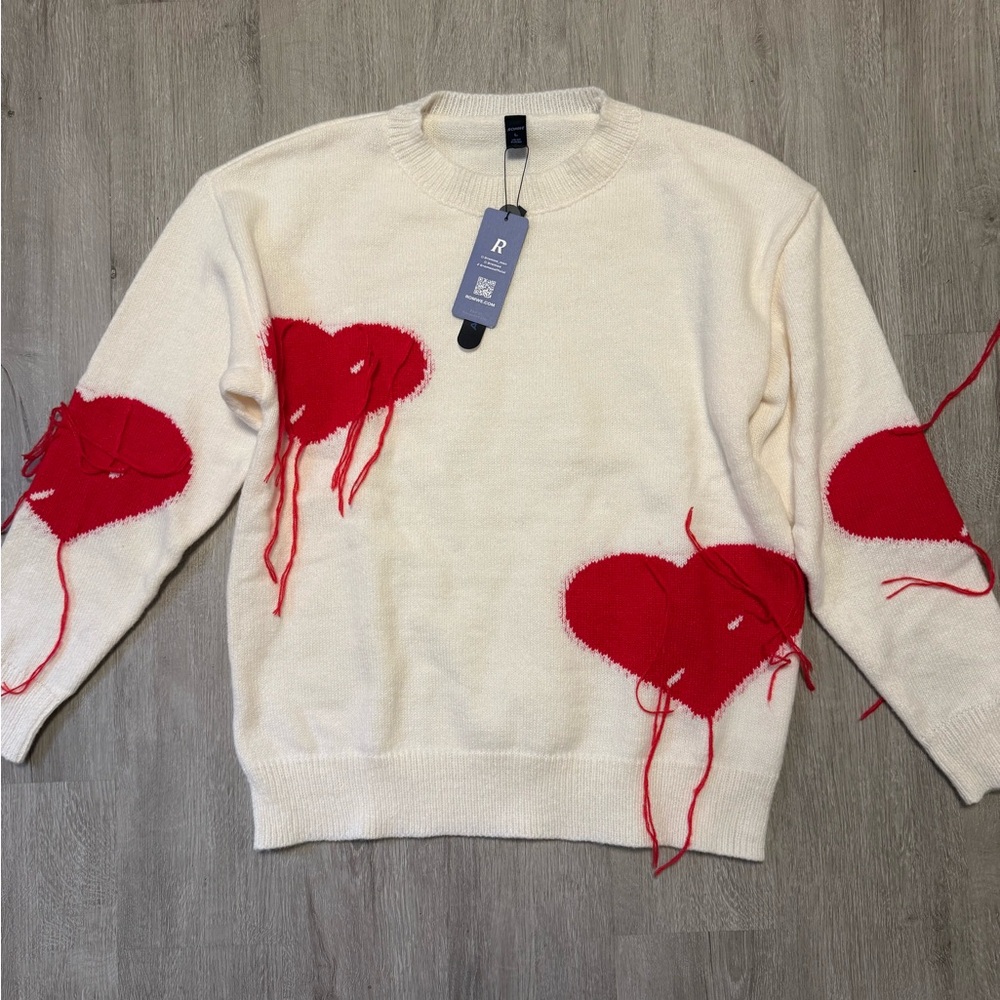 ROMWE Cream Knit Sweater